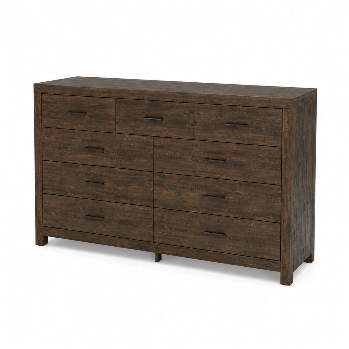 Kommode aus MDF mit Walnussfurnier, Dunkelbraun, 150x85x45cm