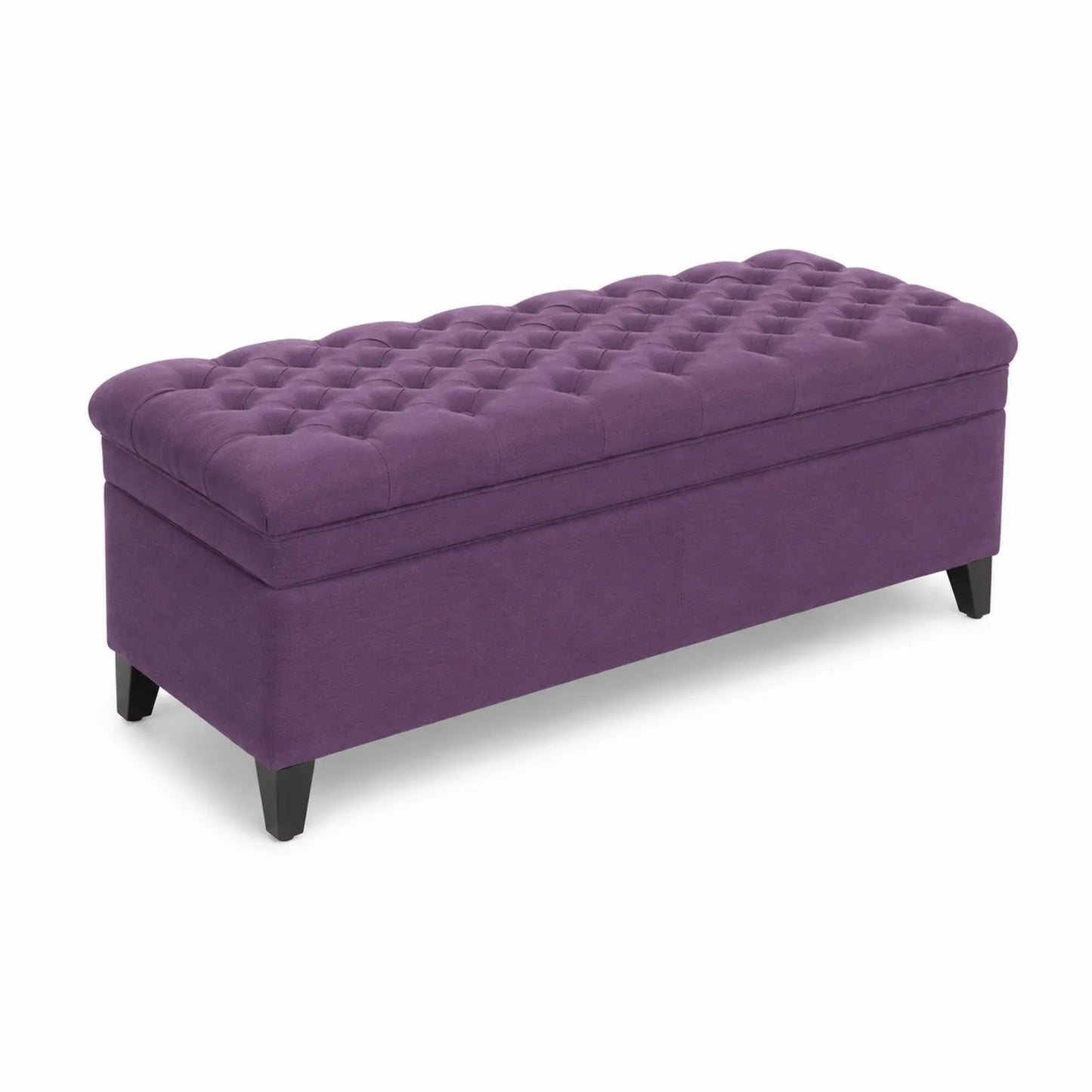 Polsterbank mit Stauraum Stoff Lila 120cm