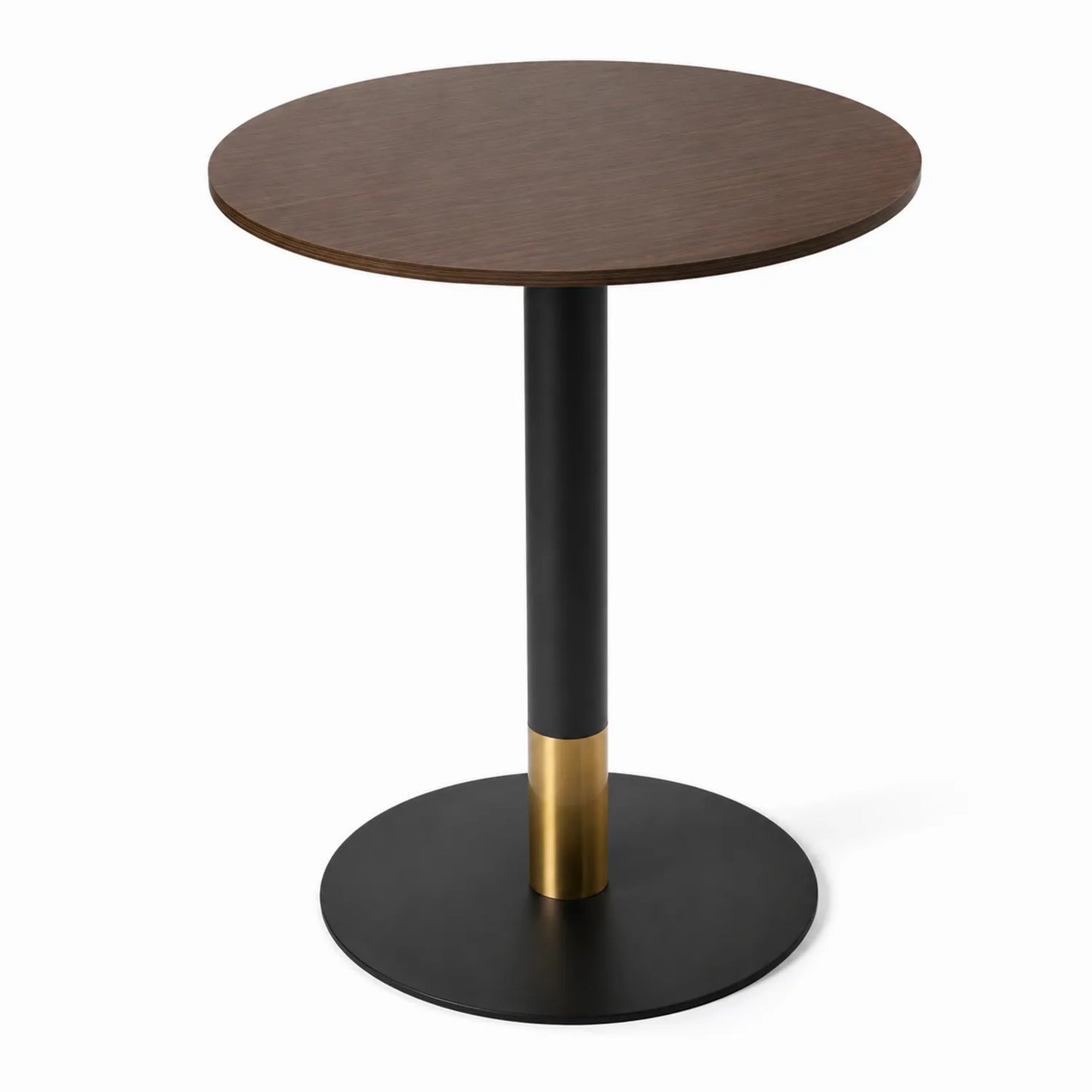 Runder Tisch mit Holzplatte und Metallbasis Ø60cm