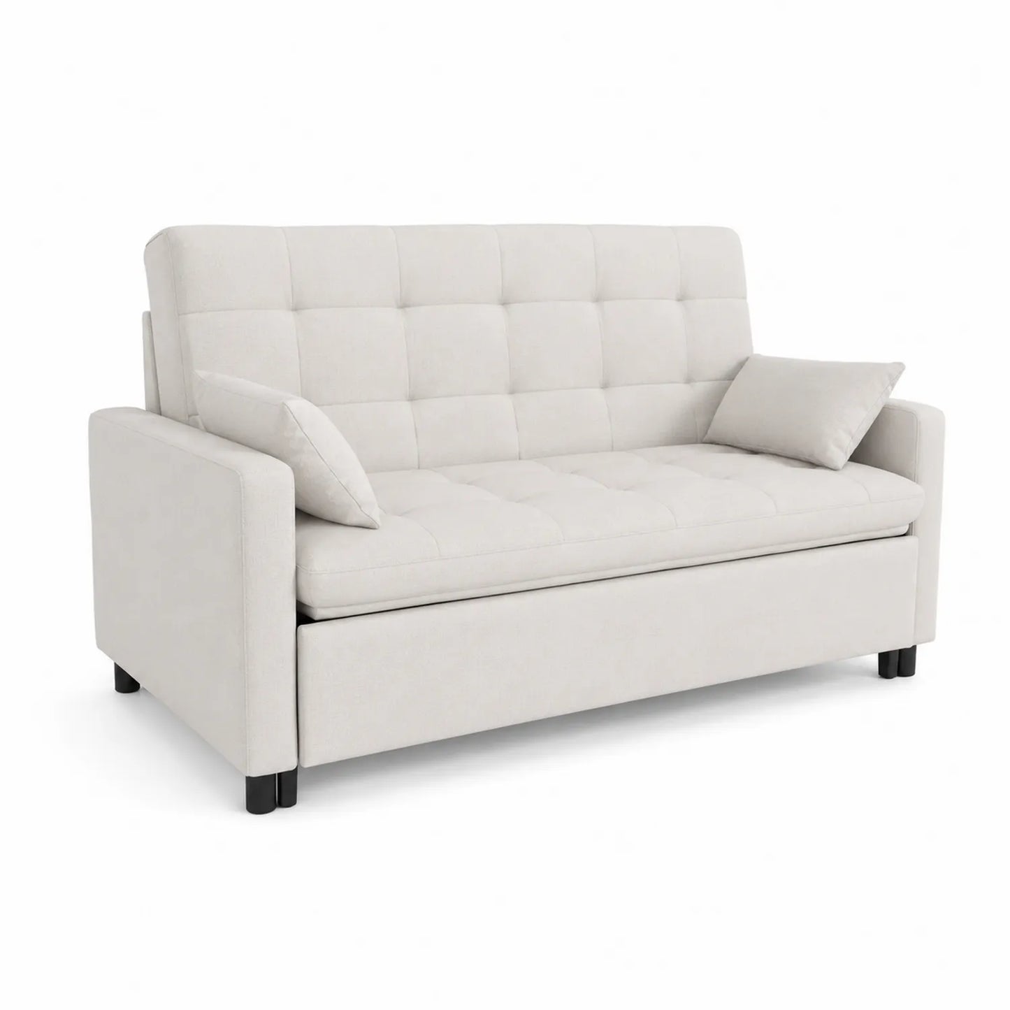 2-Sitzer Sofa Polyestergewebe 140x80x85 cm Beige