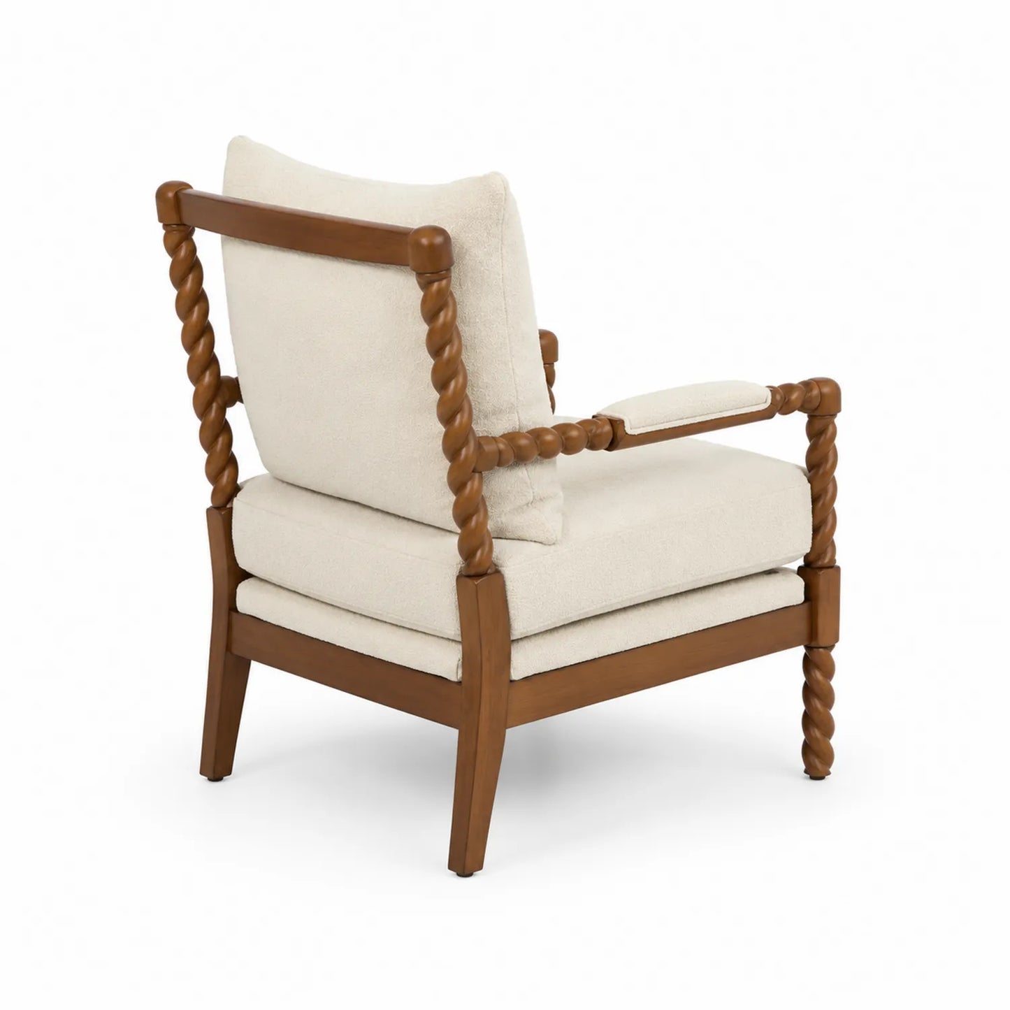 Polsterstuhl Massivholz Beige