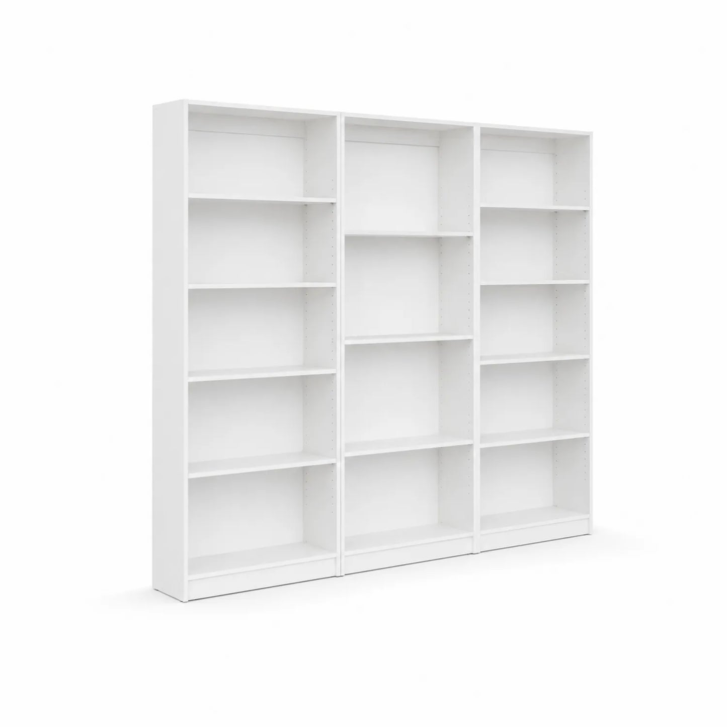 Weißes Bücherregal Set aus Holzwerkstoff 180x240x30 cm