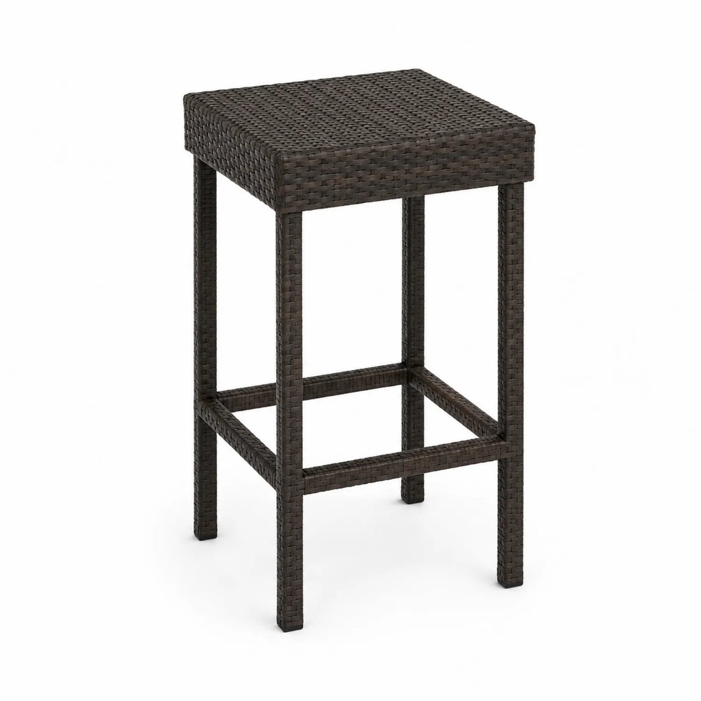 Polyrattan-Hocker Braun 45x45x75cm