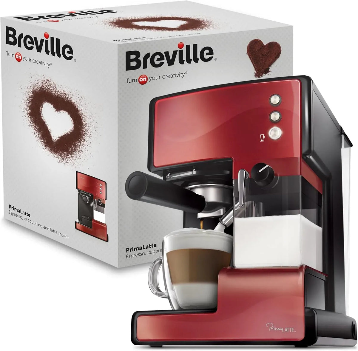 Espressomaschine, Kaffeemaschine für Espresso, Breville PrimaLatte Kaffee- und Espressomaschine