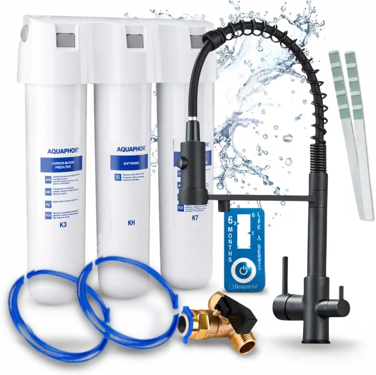 Küchenarmatur, Ari, Schwarz, Spültischarmatur und Wasserhahn