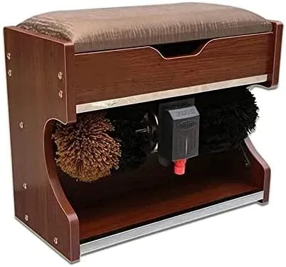 Schuhbürstenmaschine, Schuhputzmaschine, Holz, für den Haushalt