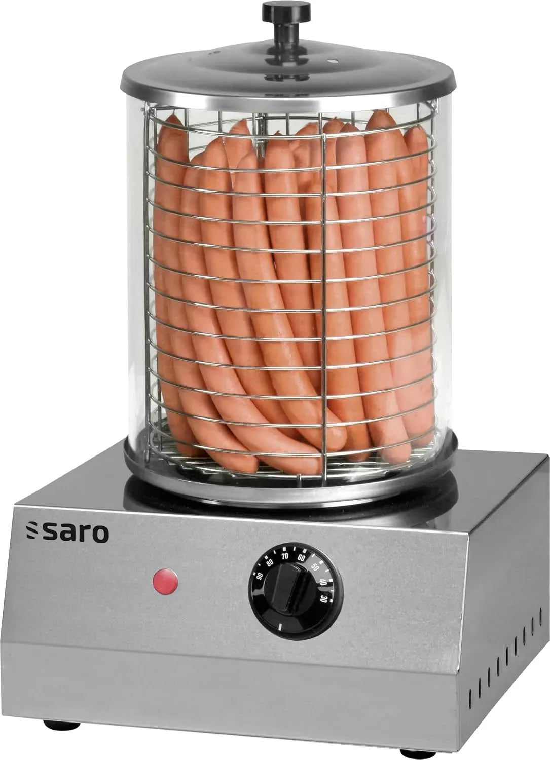 B 280 CS-100 Hot-Dog-Maker, 0 bis 110 °C, 420 mm, 1 kW, Edelstahl, Glas, SARO