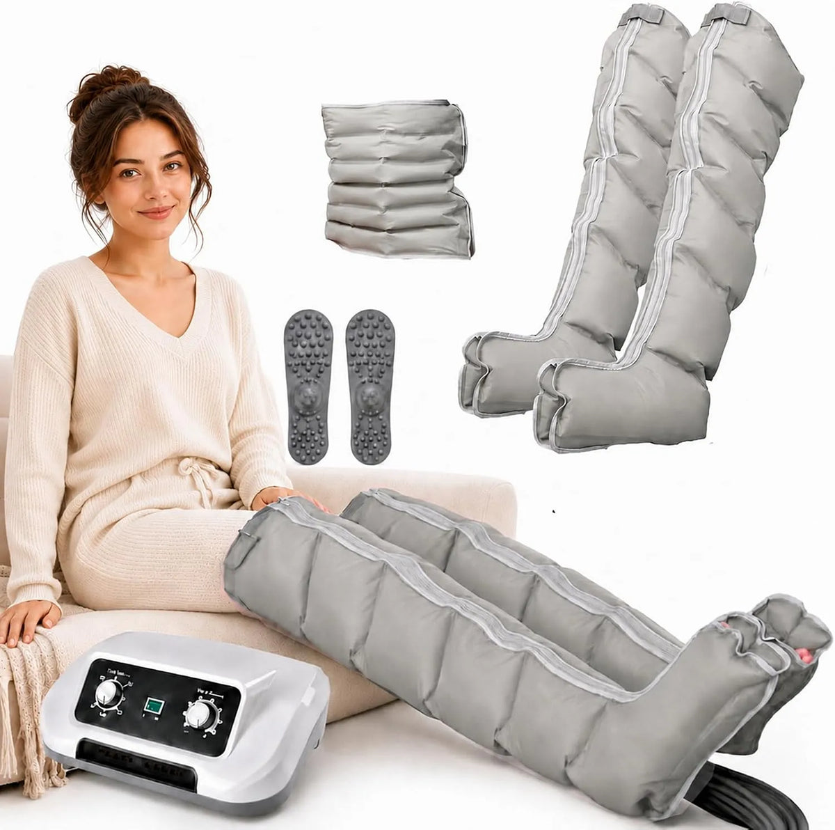 Lymphdrainage Gerät, Beinmassagegerät, für Beine Und Bauch Mit Kompressionssystem