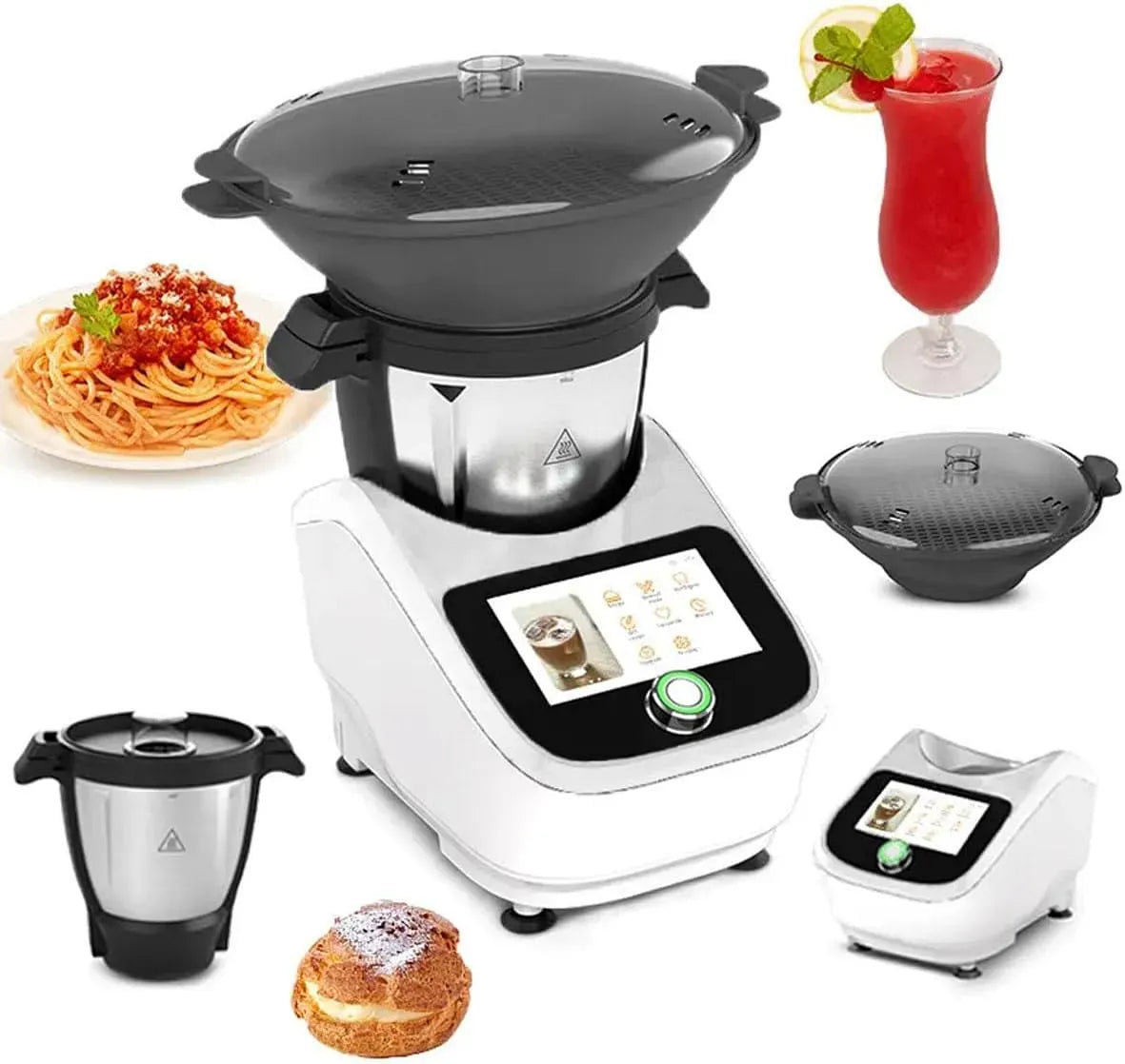 Küchenmaschine, 1500 W, Restaurant, 2 Temperaturzonen, EIN-klick-Smart-Start-Mixer, 12 Modi