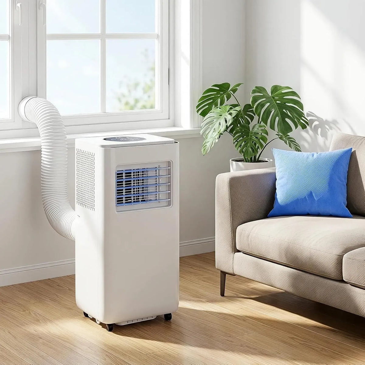 Klimaanlage 24H, tragbar, Timer, Oszillation, 120° Oszillation, Smart AC mit Kühlung