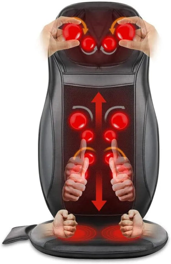 Relax- und Massagesessel, Transportrollen, Schwarz, Schwarz Einstellbar Massageauflage