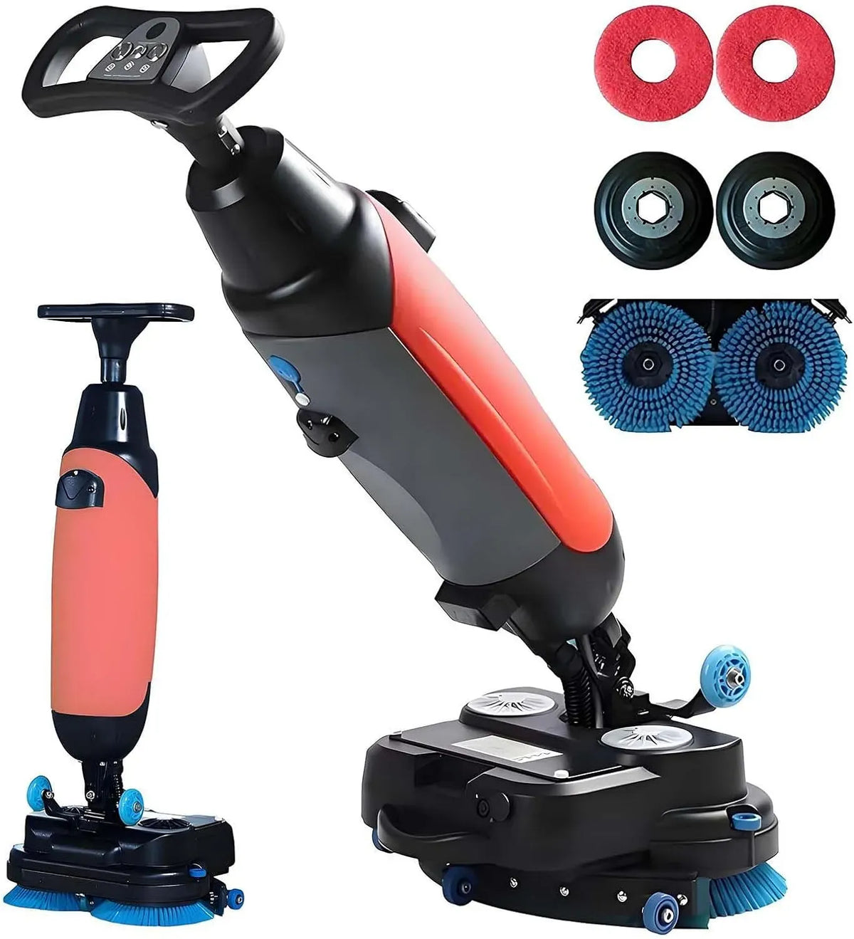 Scheuersaugmaschine, DoppelbüRste, BüRstenkopf, 150 W, 20 Kg, Rot, für GäNge