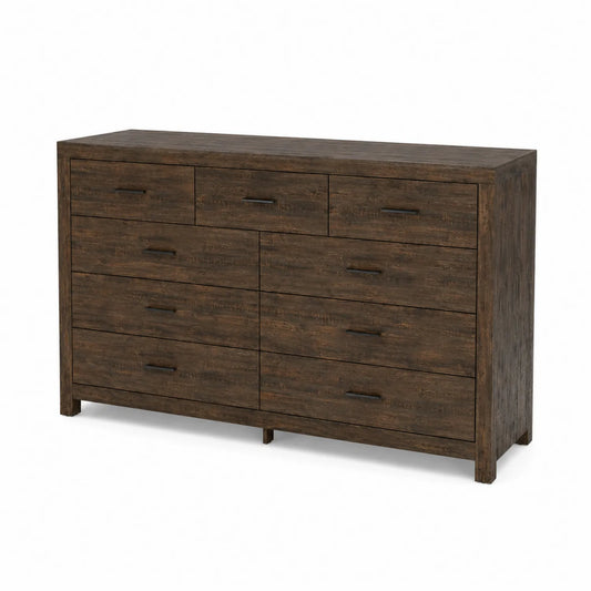 Kommode aus MDF mit Walnussfurnier, Dunkelbraun, 150x85x45cm