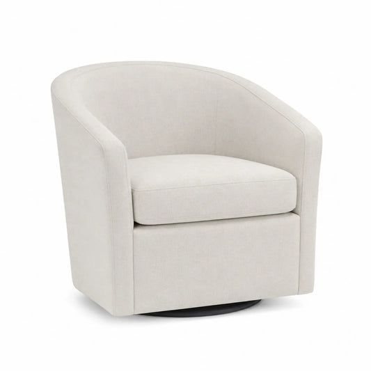 Drehbarer Polstersessel Holzrahmen Beige