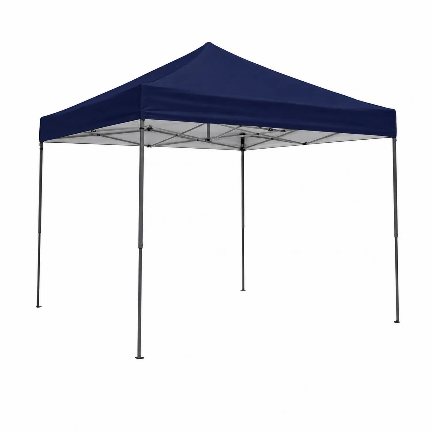 Faltbares Gartenzelt 3x3m Blau Stahl Polyester
