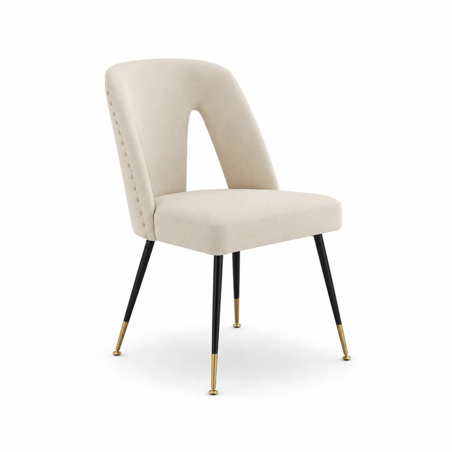 Esszimmerstuhl Samt Metallbeine Beige