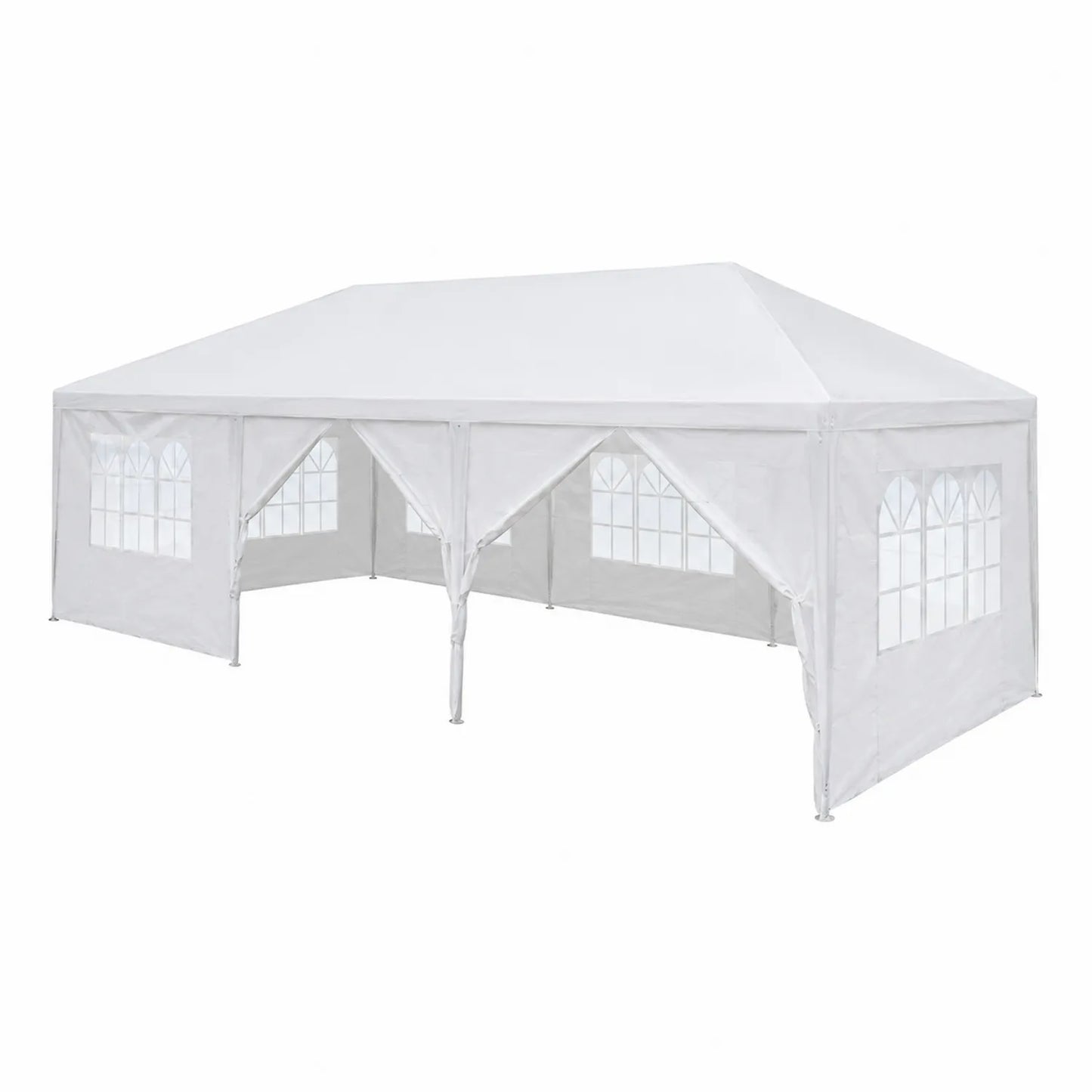 Pavillon Zelt Weiß 600x300 cm Polyethylen Stahl