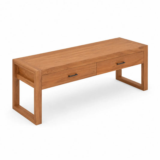 Holz TV-Tisch rechteckig 120x40x45cm mit Schubladen