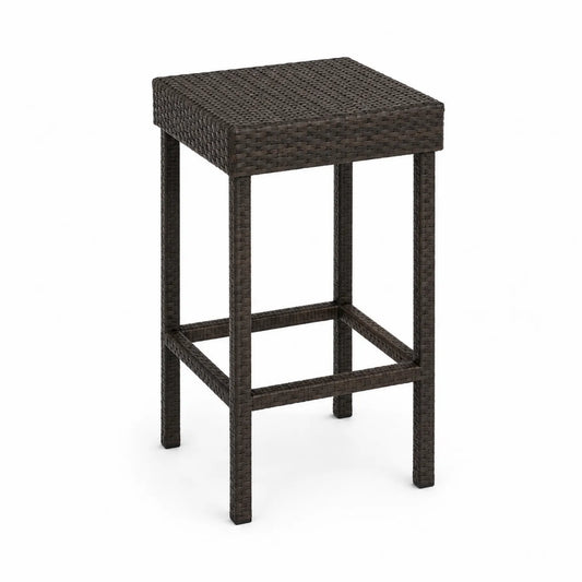 Polyrattan-Hocker Braun 45x45x75cm