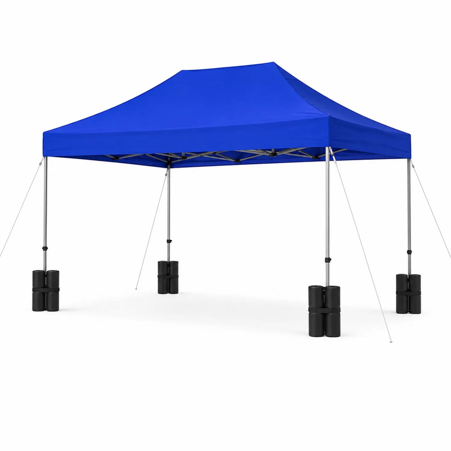 Faltpavillon 3x3m Blau Polyester mit Aluminiumrahmen