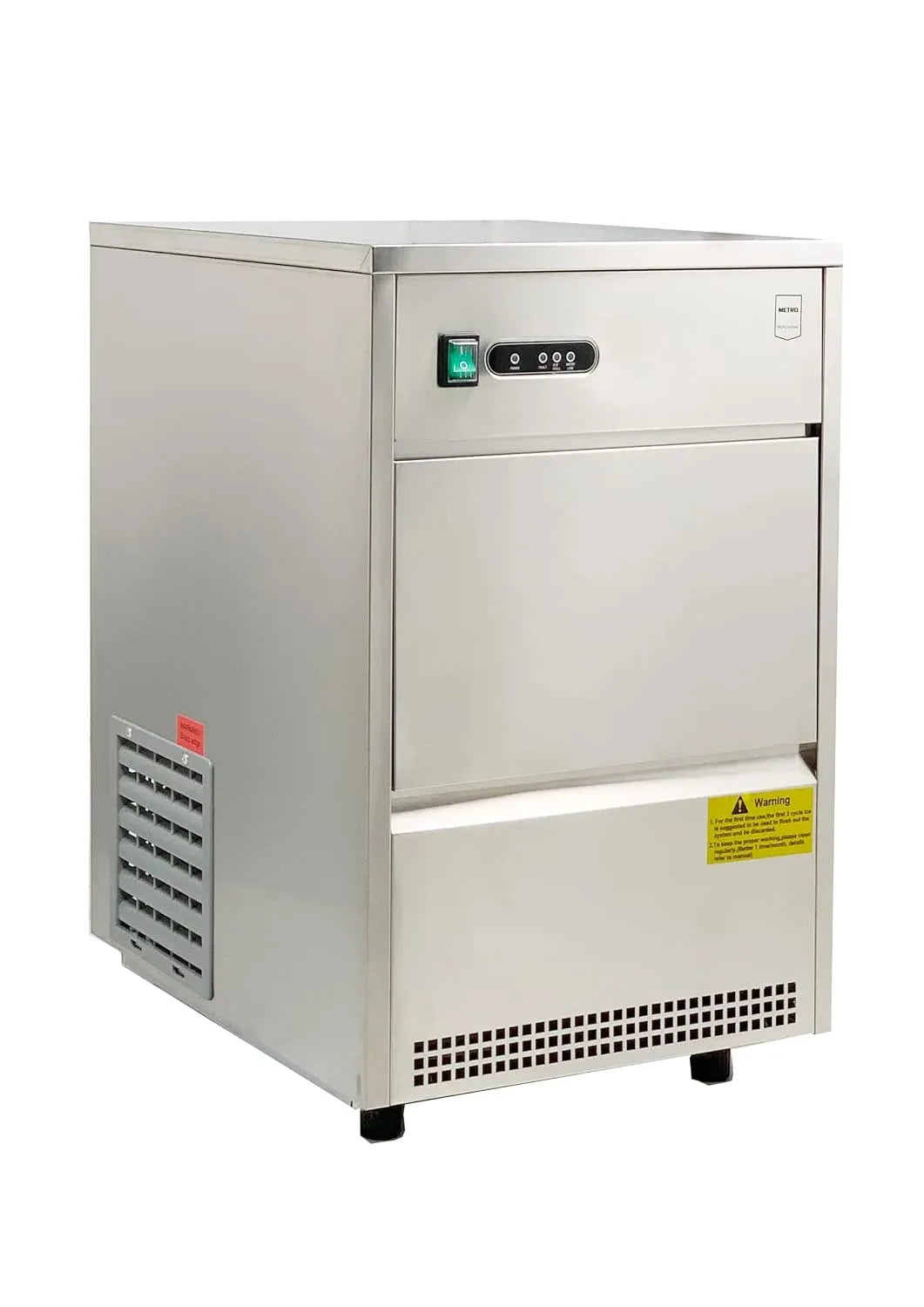 GIM1026B Eiswürfelmachine, 42 x 51.4 x 65.5 cm, 170 W, Edelstahl, Silber, METRO