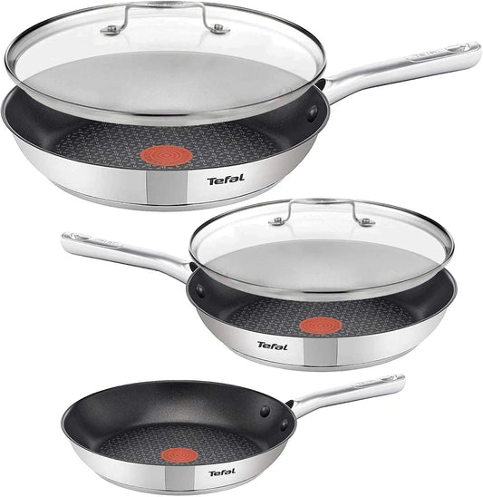 Tefal 5-teilig Induktionsherd, 28 cm, 24 cm, Glas