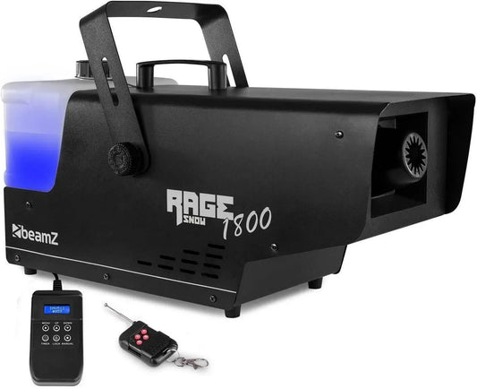 RAGE1800SNOW Schnee Maschine, Schneemaschine, 1800 W, Timer, Garten, BeamZ