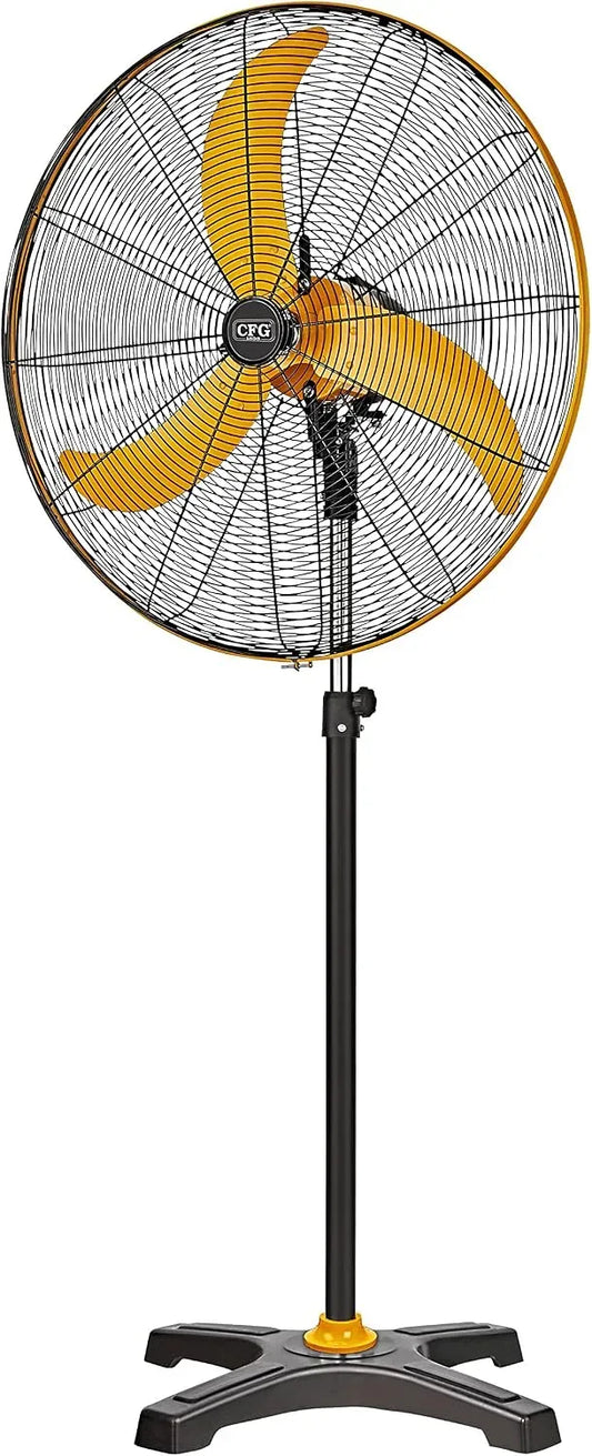 Ventilator, 76 cm, LUCE QUADRA, Weiß, Ventilator zur Luftzirkulation, Standventilator aus Metall
