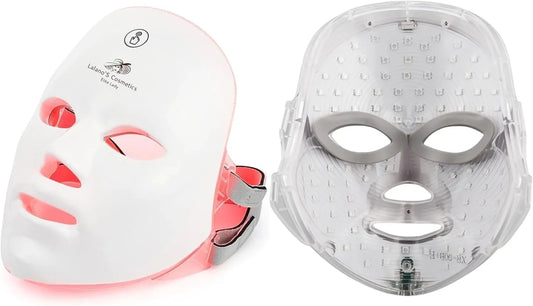 Anti-Aging, Akne & Hautstraffung, Lalano'S Cosmetics LED Gesichtsmaske 7 Farben, 112 LEDs, Lichttherapie, wiederaufladbar, CE-zertifiziert