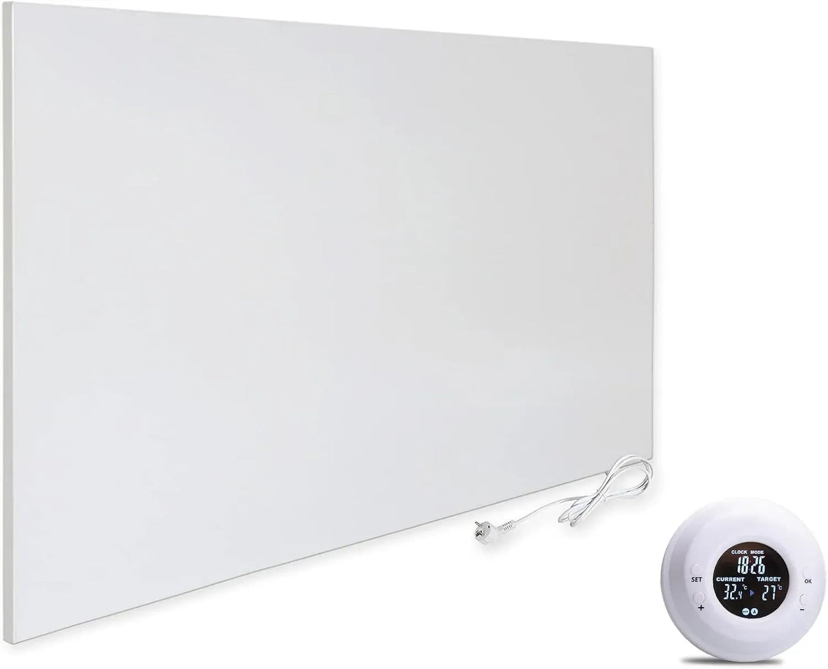 Smartes Thermostat TH20, 900 W, WLAN, App, Carbon Crystal Infrarot Paneel App steuerbar, VIESTA® Infrarot Wandheizung mit Thermostat