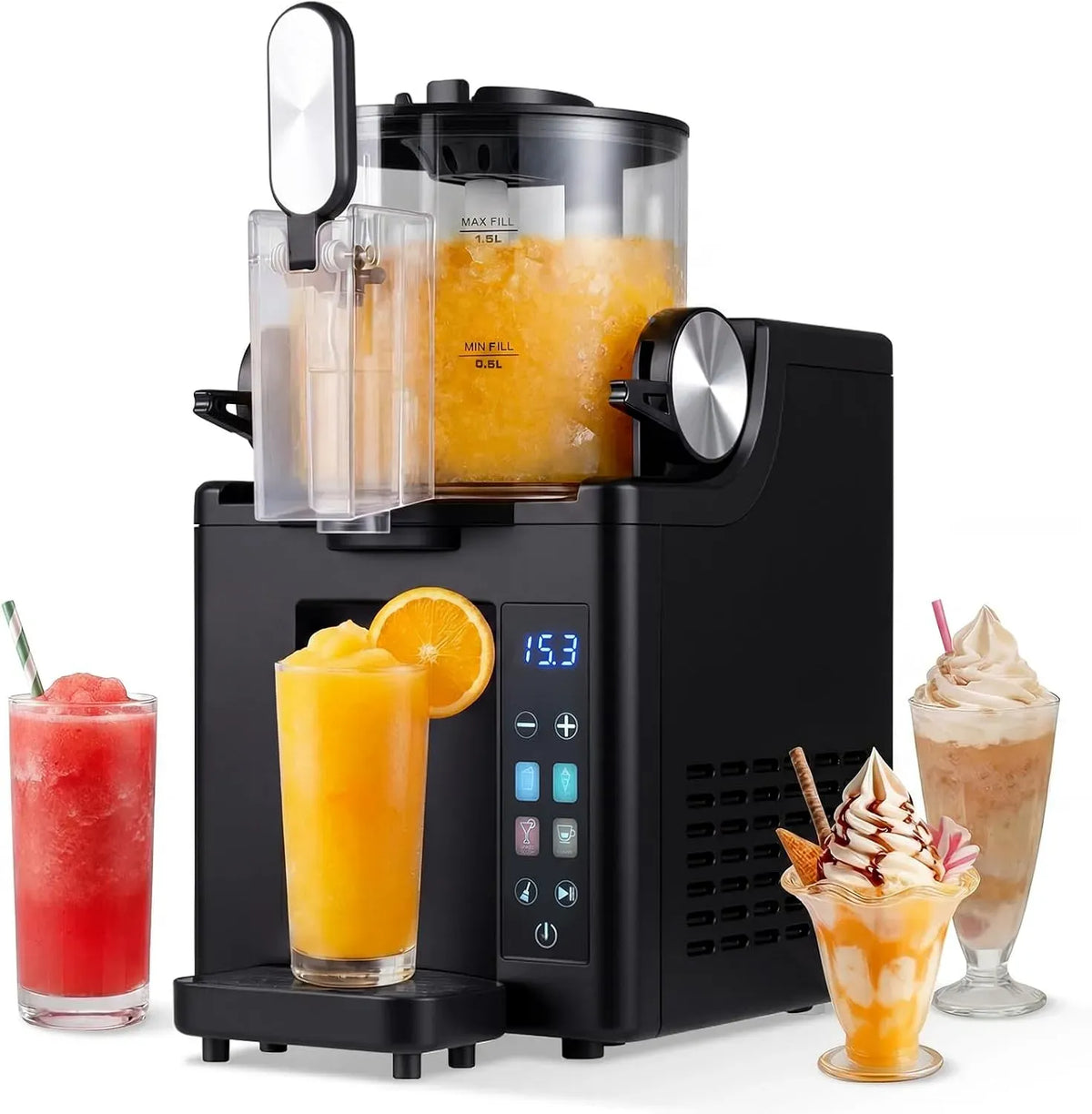 Slush Maschine, Slush-Eisbereiter, 1,5 L, COSTWAY