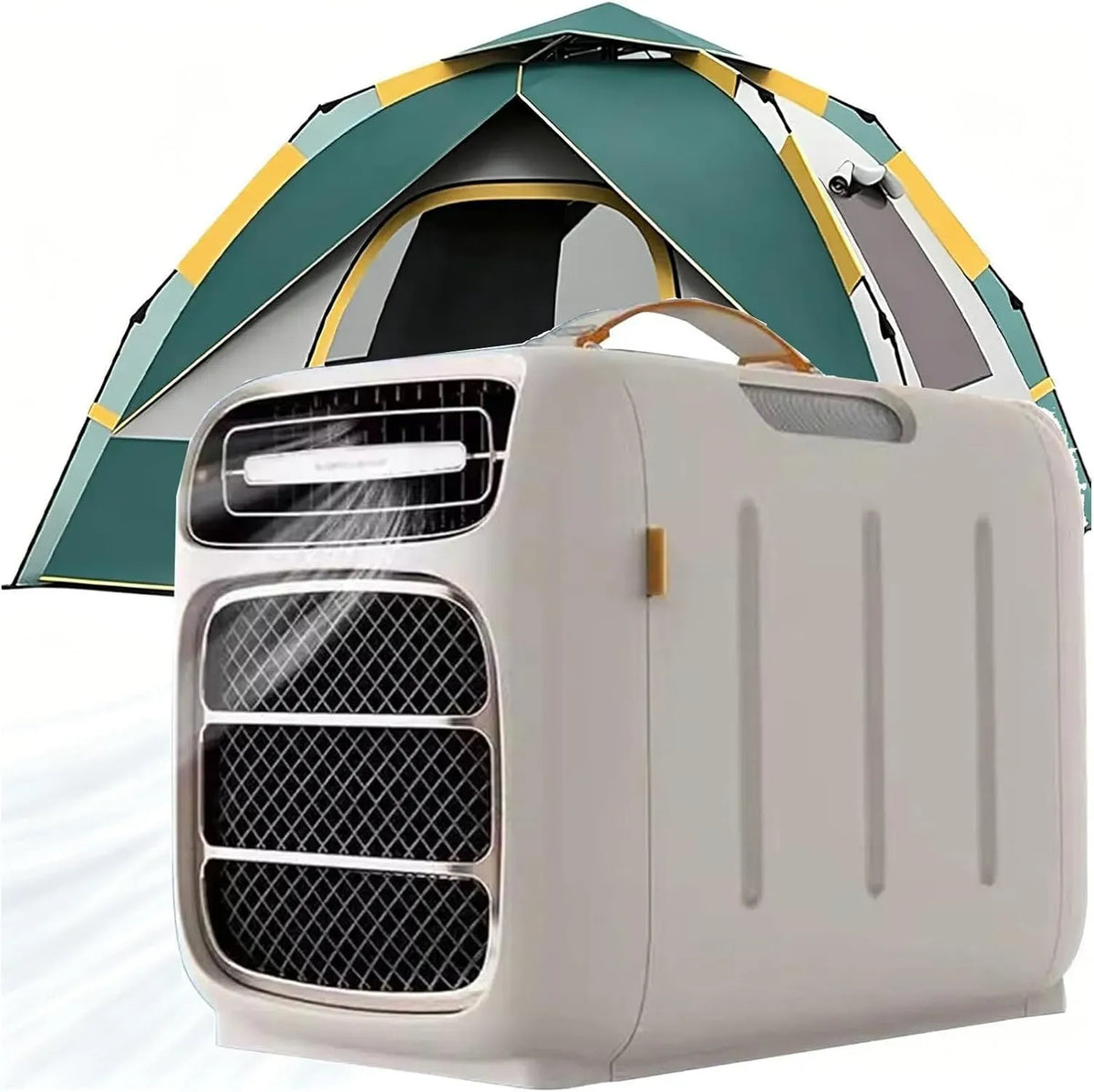 Klimaanlage, 420 W, 42 dB, Tragbare, Touch-Bedienung, leise, Camping, Touch-Display & Fernbedienung für Wohnmobil, Zelt & Camping