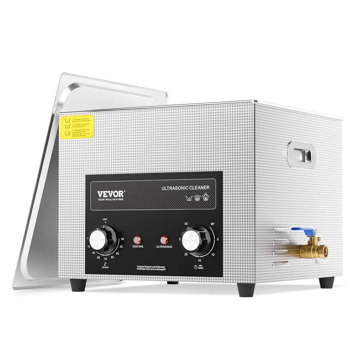 VEVOR Schallkavitationsmaschine, Ultraschallreiniger, Reinigungsmaschine, Ultraschallreinigungsgerät, 15 L, 360 W, Timer, gewerblich, Wärmefunktion