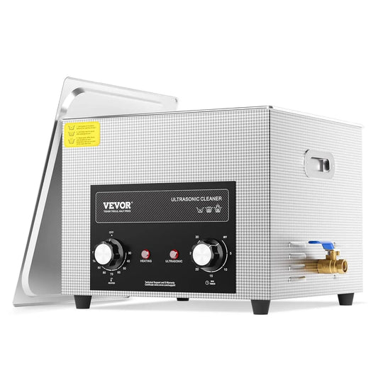 VEVOR Schallkavitationsmaschine, Ultraschallreiniger, Reinigungsmaschine, Ultraschallreinigungsgerät, 15 L, 360 W, Timer, gewerblich, Wärmefunktion
