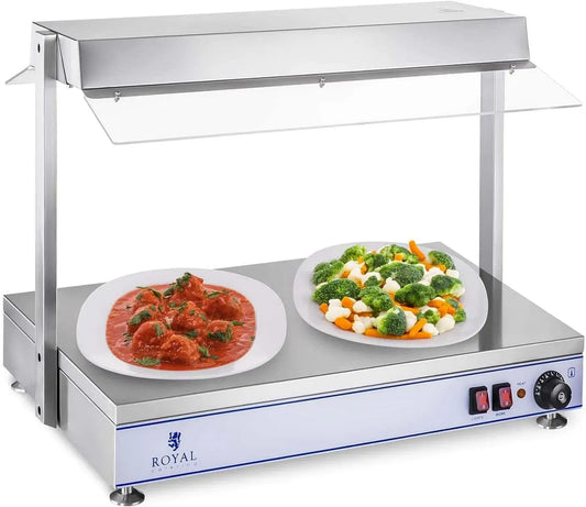 RCHP-70 Speisenwärmer, Suppenstation, 70 x 50 cm, 100 W, 1.100 W, Warmhaltefunktion, Gastronomie, 2 Temperaturzonen, Edelstahl, Wärmefunktion, Royal