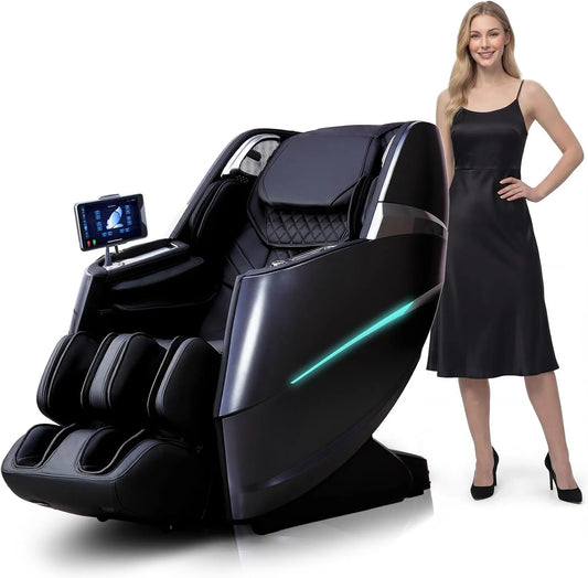 Relax- und Massagesessel, App, Schwarz, 40 Airbags, App-Steuerung
