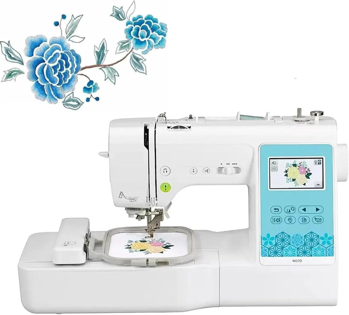 M370 Stickmaschine, Anfänger, Stickautomat, 220 V, für Heimnähen