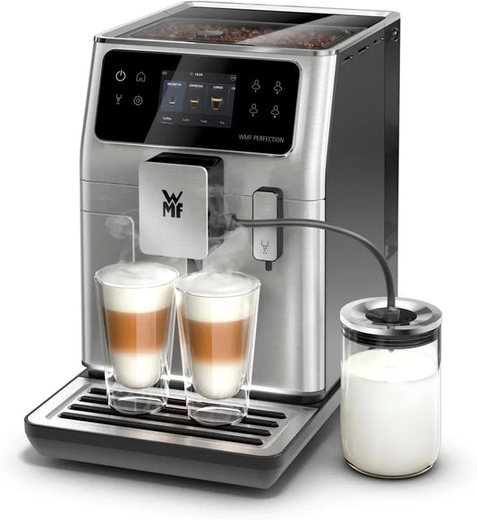 WMF Kaffeevollautomat, 0,6 L, WLAN, Hygiene, Edelstahl, TÜV Hygienezertifikat, 21 Getränkespezialitäten, Edelstahl-Mahlwerk, 0,6l Milchbehälter