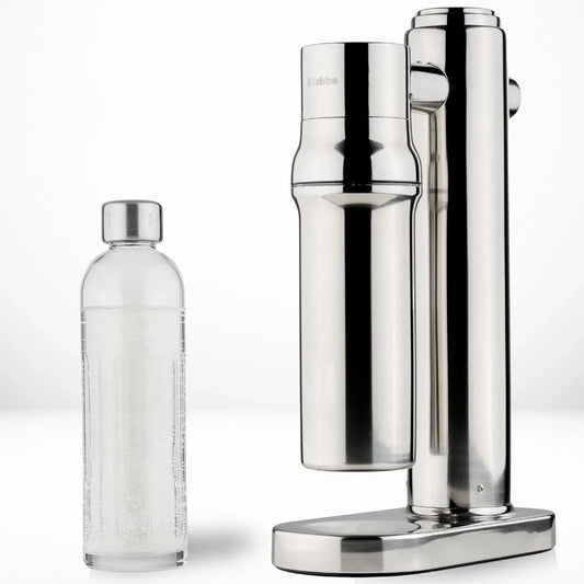 Geschirrspüler, Spülmaschine, Edelstahl, Wassersprudler Edelstahl mit Glasflasche 650 ml, BPA-frei