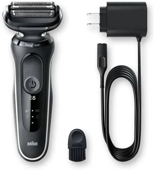 Braun Series 5 51-W1000S Folienrasierer, Akku, 0,37 kg, Edelstahl, kabellos, für Herren