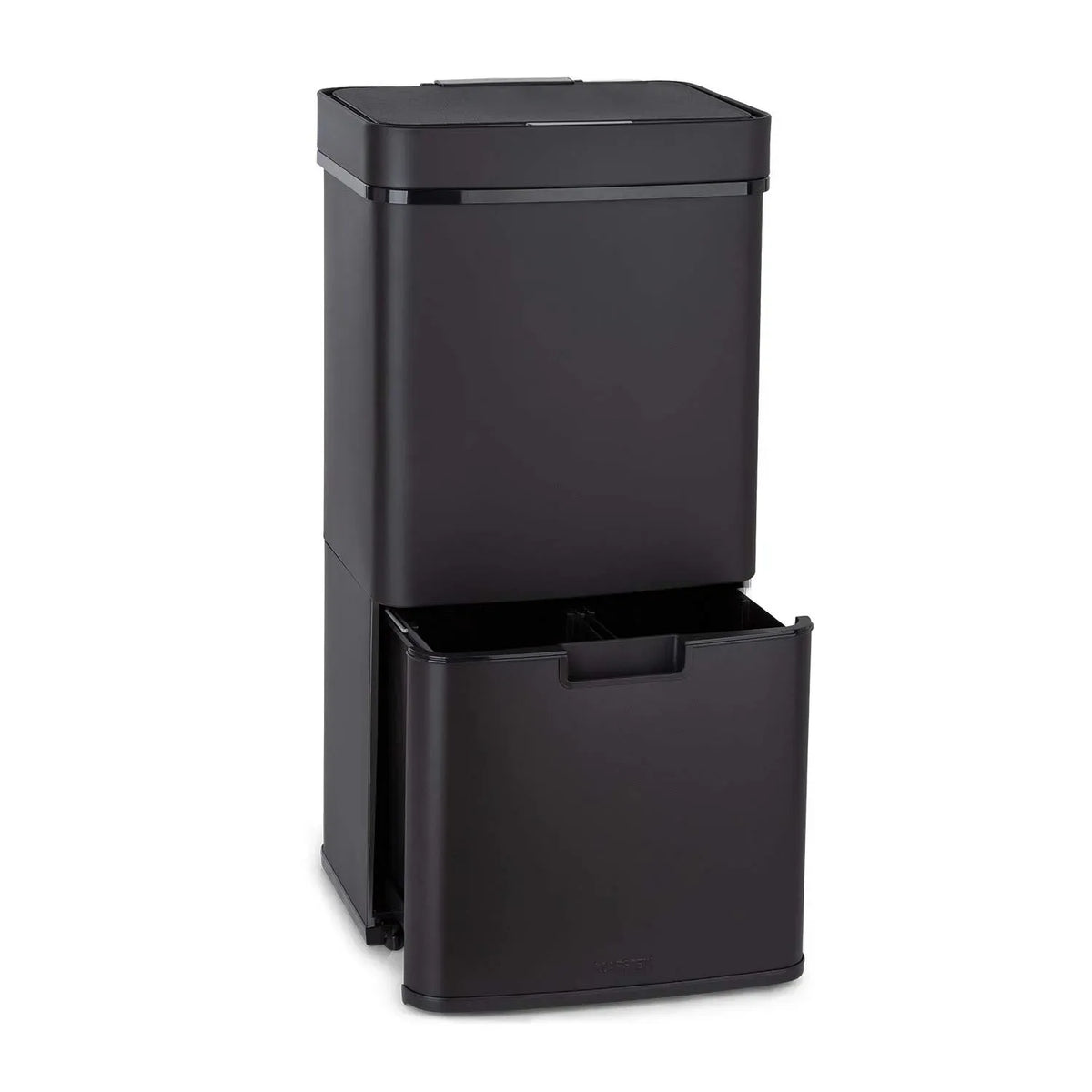 Klarstein automatisches Öffnen und Schließen, Royal Trash Sensor-Mülleimer, 72 L Volumen in 4 Behältern, Restmüll & Recycling-Abfälle: 43 & 2 x 12,5 L