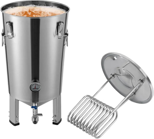 Bierbrauanlage, Gärbehälter, Kühler, Edelstahl, für Heimbrauen Konischer