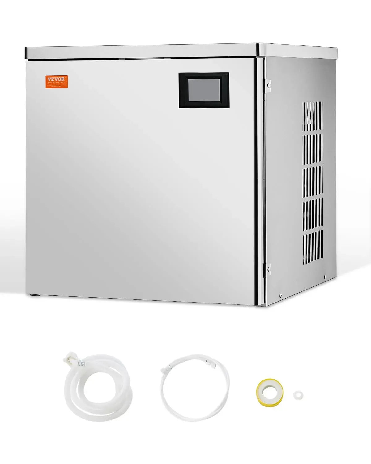 VEVOR Eisbereiter, Eismaschine, Speiseeismaschine, 204 kg, gewerblich, Edelstahl, Kunststoff