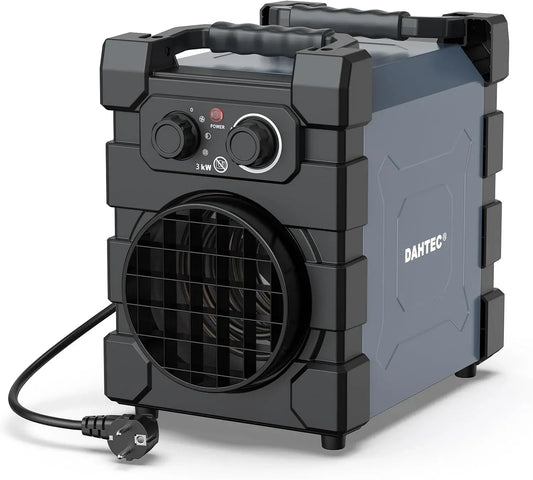 Elektroheizung, 3000 W, gewerblich, elektrisches Heizgerät, Professioneller Elektro Heizlüfter 3000 Watt Bauheizer Elektroheizer