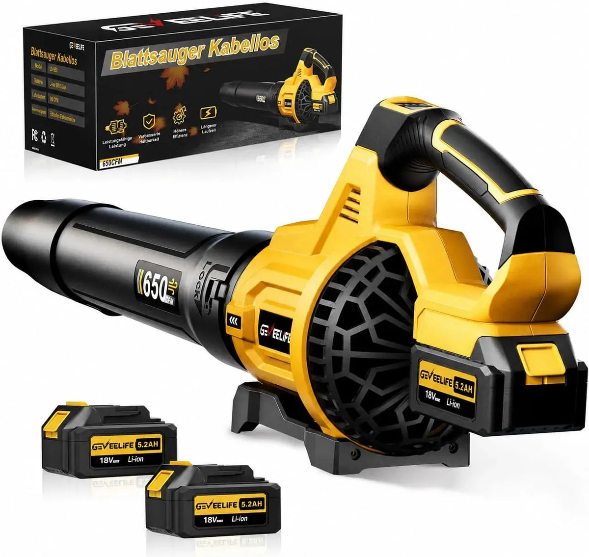 3-Gang Batterie, 20 V, kabellos, für für Garten, GEVEELIFE