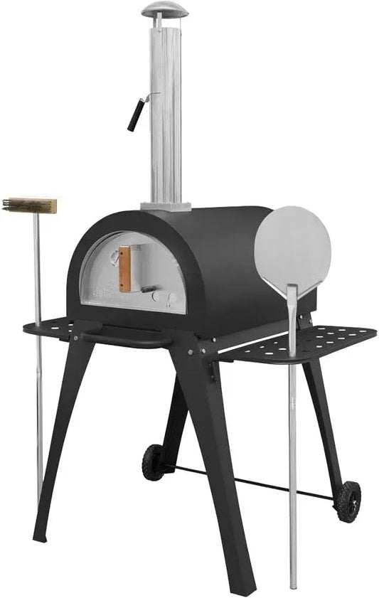 Elektrischer Pizzaofen, 35,6 cm, Outdoor, Ofen zum Backen, Holzbefeuerter Pizzaofen und Räucherofen für den Außenbereich