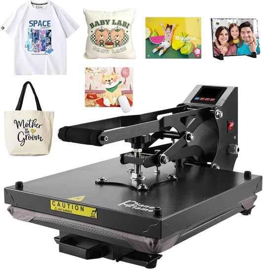 Flachbett-Heizpresse, Wärmepresse, Heißpresse, Wärmefunktion, für T-Shirts Wärmepresse mit Griff für Sublimations-Wärm