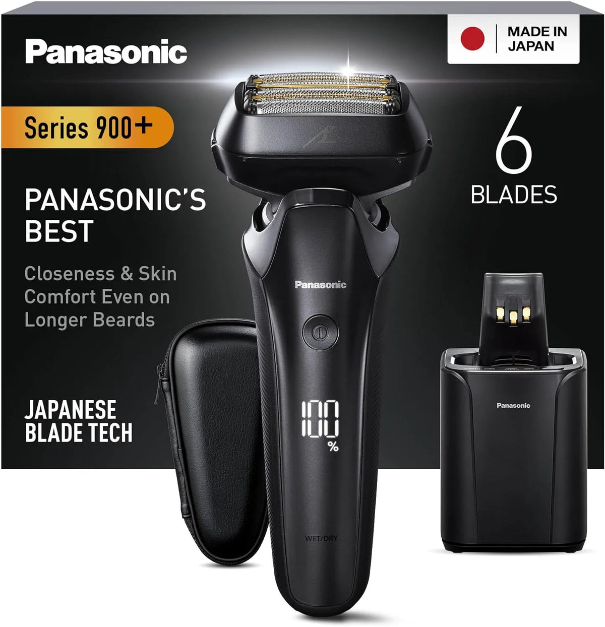 Panasonic Series 900 ES-LS9A-K803 Bartdichtensensor, Trockenrasierer, Elektrorasierer, für Männer