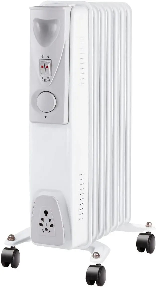 Ölradiator 7 Elemente, 1500 W, Regelbares Thermostat und Sicherheitssystem bei Überhitzung