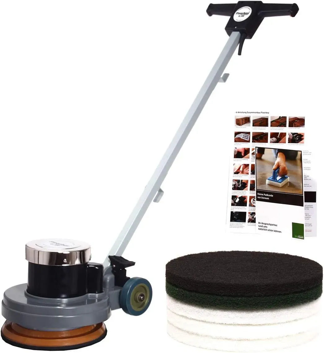 Floorboy 12 Zoll Reinigungs- und Poliermaschinen Set inklusive Anleitungen, Pads und Padkunde von Bioraum